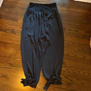 RACHEL Rachel Roy Medium Genie Pant High Waist Tied Hems Relaxed Fit